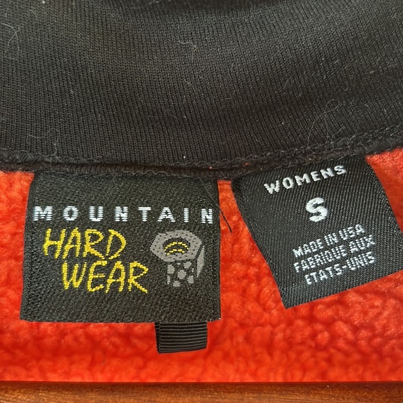Orange women’s Mountain Hardware size S fleece jacket - Picture 3 of 6